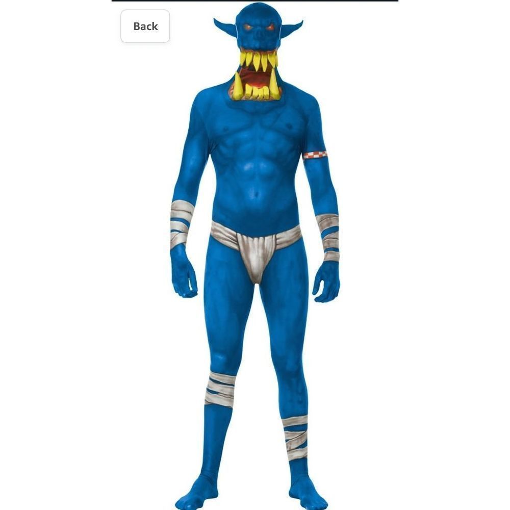NEW Morphsuits kids Jaw Dropper Costume, Orc Blue, Large 10/12